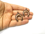 2 Copper Charm Antique Copper Charm (35x25mm) G17291