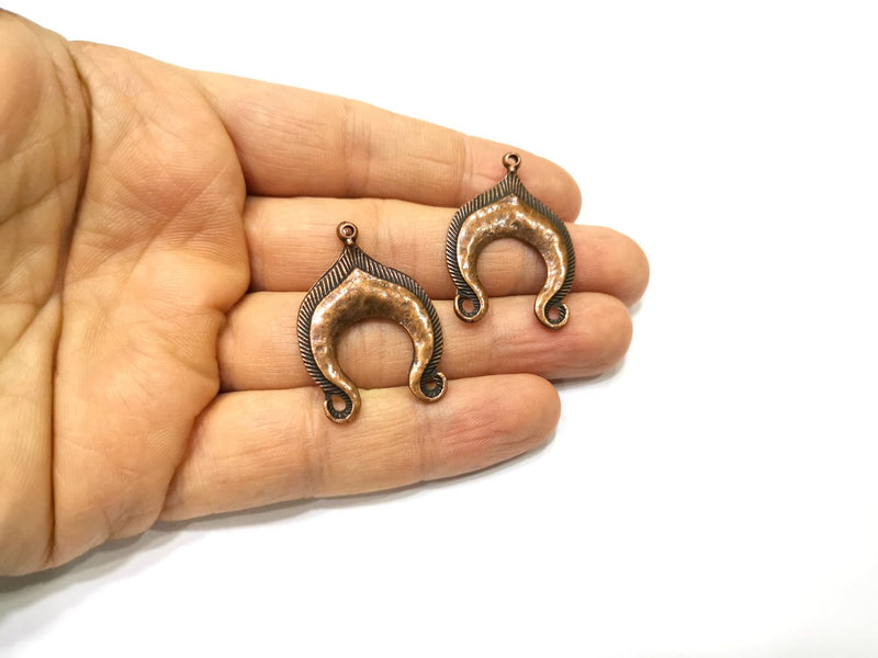 2 Copper Charm Antique Copper Charm (35x25mm) G17291