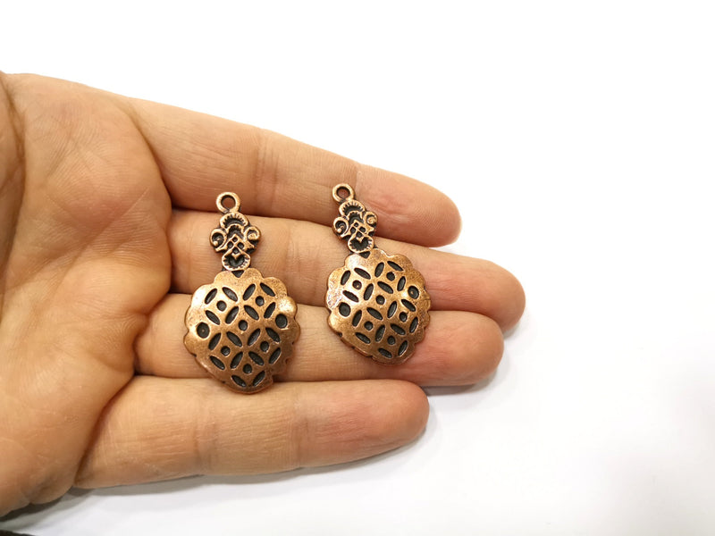 2 Copper Charm Antique Copper Charm (43x23mm) G17656
