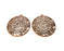 2 Round Charm Antique Copper Plated Charm (48mm) G17657