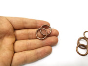 10 Circle Connector Copper Circle Antique Copper Plated Metal (21mm) G17293