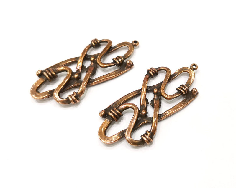 2 Copper Charm Antique Copper Charm (58x261mm) G17294