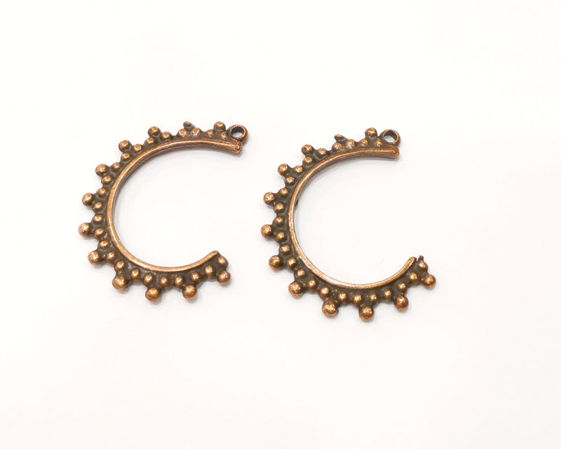 4 Copper Charm Antique Copper Charm (34x29mm) G17296