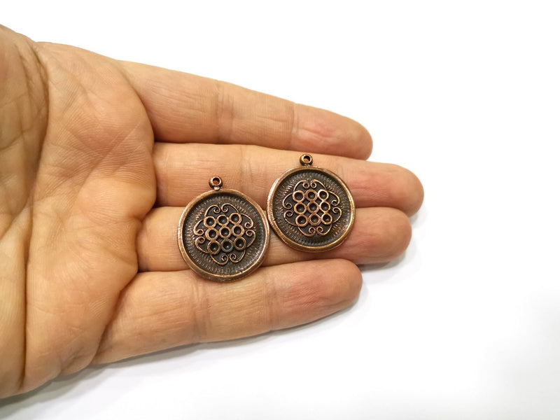 2 Copper Charm Antique Copper Charm (25mm) G17295