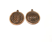 2 Copper Charm Antique Copper Charm (25mm) G17295