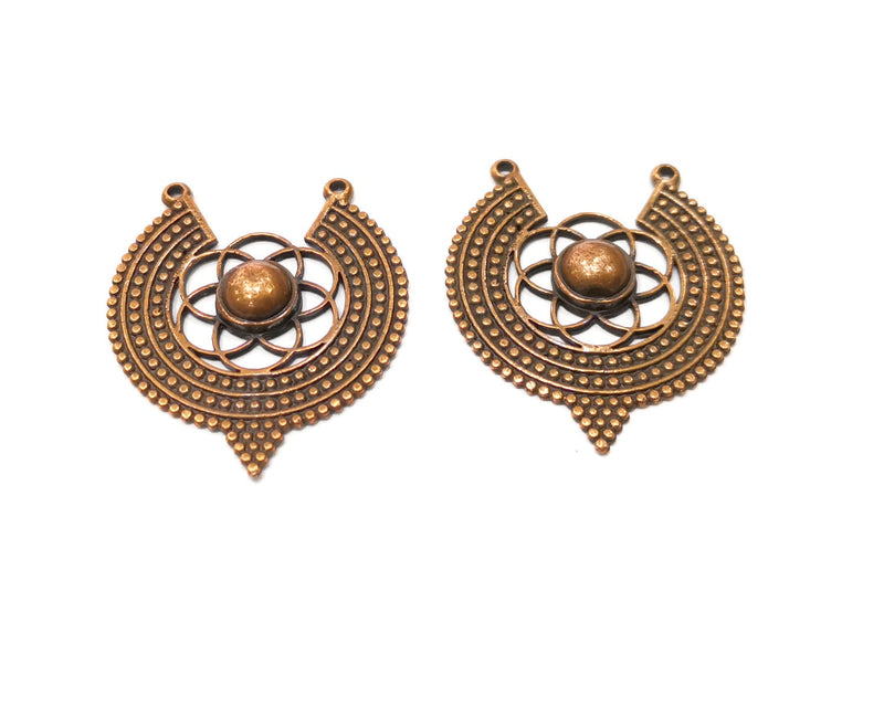 2 Copper Charm Antique Copper Charm (40x35mm) G17304