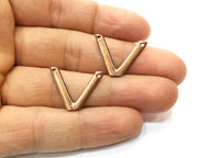10 Copper Charm Connector Antique Copper Charm (24x17mm) G17660