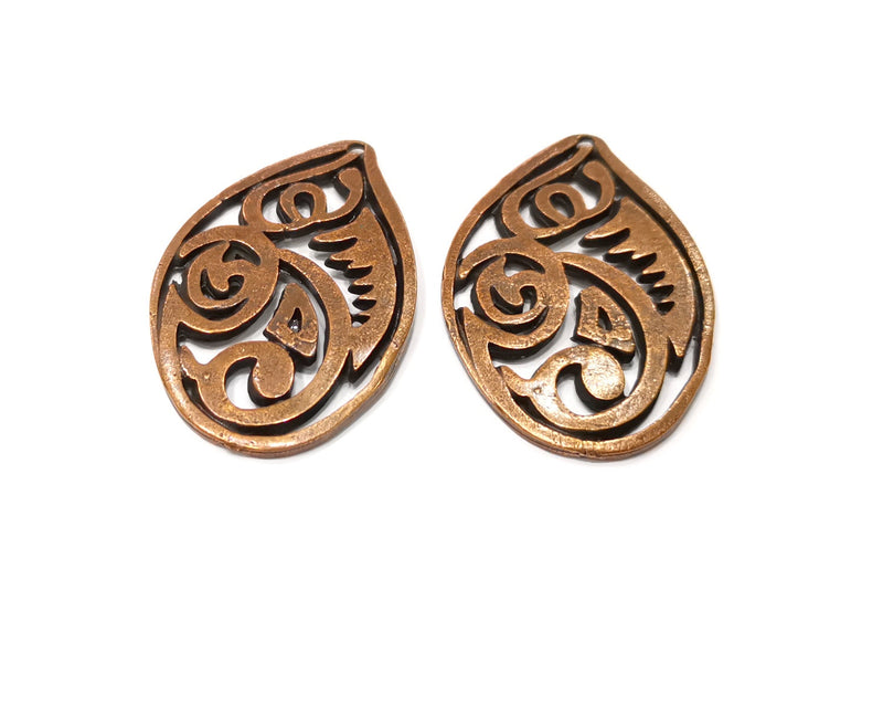 2 Copper Charm Antique Copper Charm (43mm) G17313