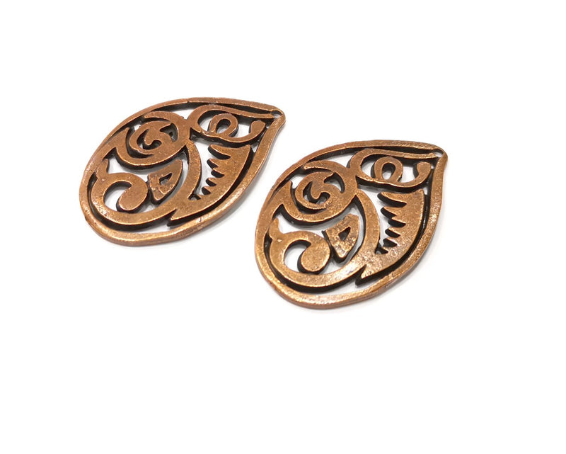 2 Copper Charm Antique Copper Charm (43mm) G17313