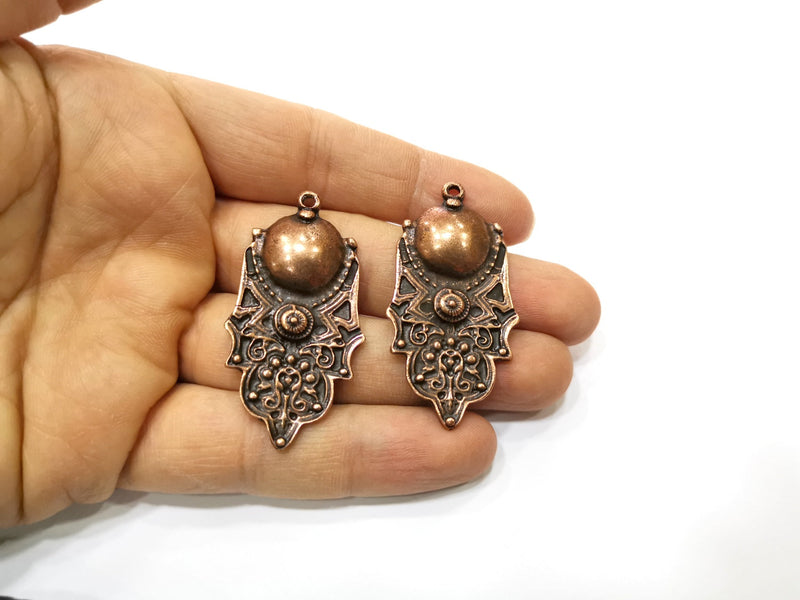 2 Copper Charm Antique Copper Charm (52x27mm) G17663