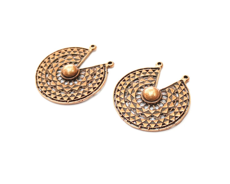 2 Copper Charm Antique Copper Charm (38x35mm) G17664