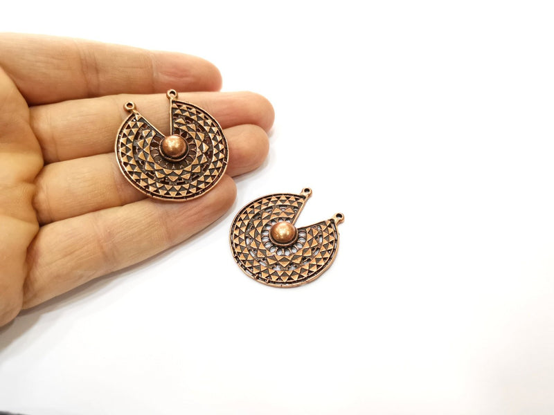 2 Copper Charm Antique Copper Charm (38x35mm) G17664