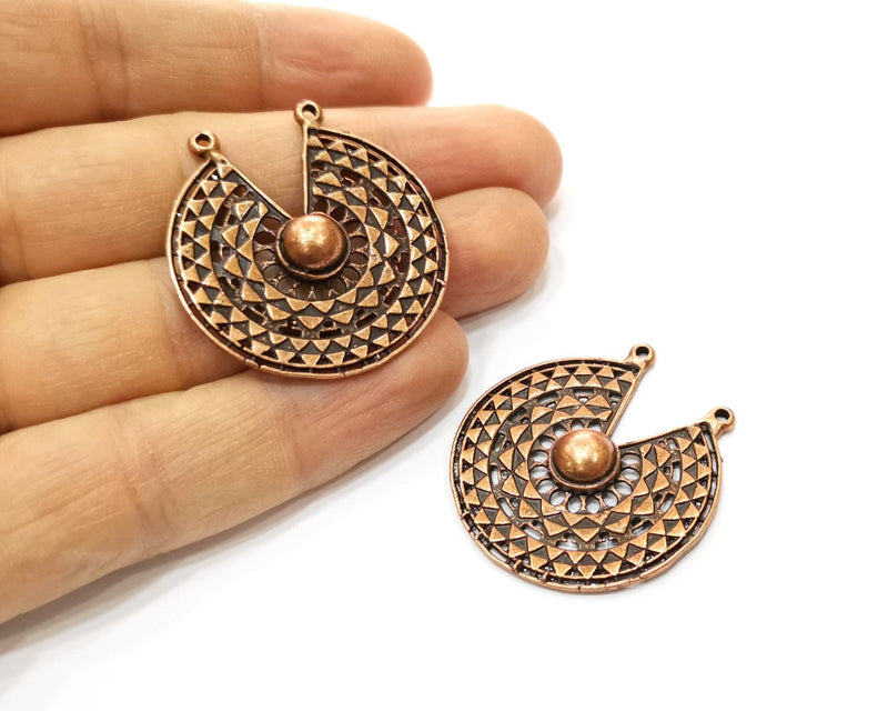2 Copper Charm Antique Copper Charm (38x35mm) G17664