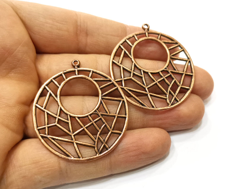 2 Copper Charm Antique Copper Charm (39mm) G17667