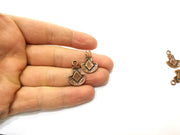 8 Copper Charm Antique Copper Charm (22x15mm) G17674