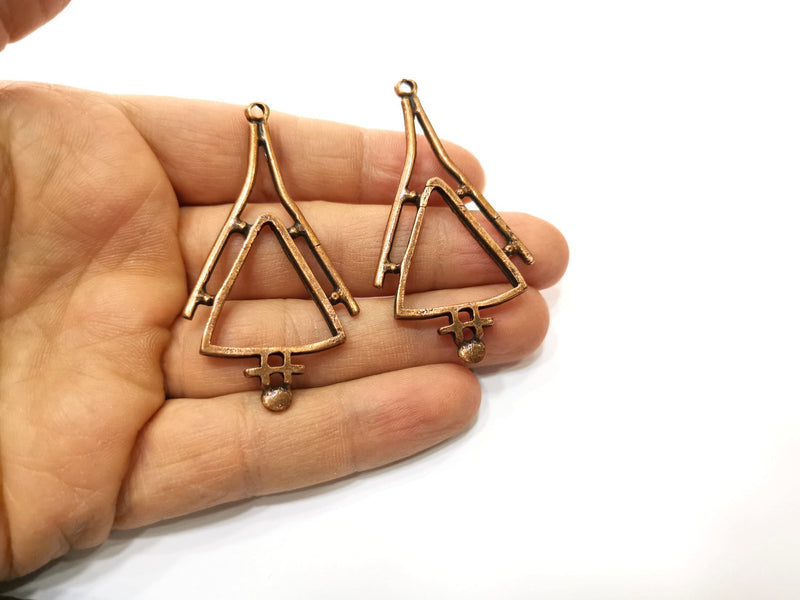 2 Copper Charm Antique Copper Charm (63x33mm) G17676