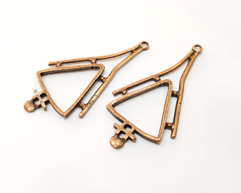 2 Copper Charm Antique Copper Charm (63x33mm) G17676