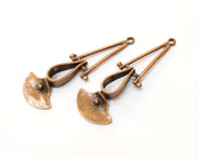 2 Copper Charm Antique Copper Charm (66x24mm) G17677
