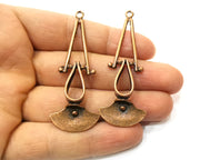 2 Copper Charm Antique Copper Charm (66x24mm) G17677