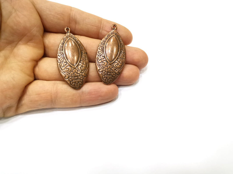 2 Copper Charm Antique Copper Charm (48x22mm) G17325