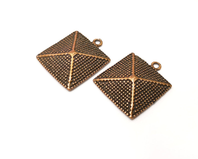2 Copper Charm Antique Copper Charm (36x30mm) G17328