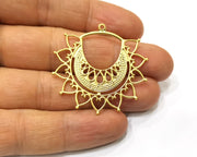 2 Gold Charms Gold Plated Charms  (41x40mm)  G17331