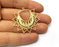 2 Gold Charms Gold Plated Charms  (41x40mm)  G17331