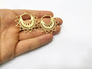 2 Gold Charms Gold Plated Charms  (41x40mm)  G17331