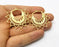 2 Gold Charms Gold Plated Charms  (41x40mm)  G17331