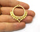 2 Gold Charms Gold Plated Charms  (43x39mm)  G17333