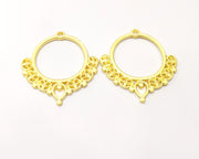 2 Gold Charms Gold Plated Charms  (43x39mm)  G17333