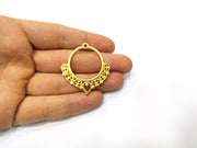 2 Gold Charms Gold Plated Charms  (43x39mm)  G17333