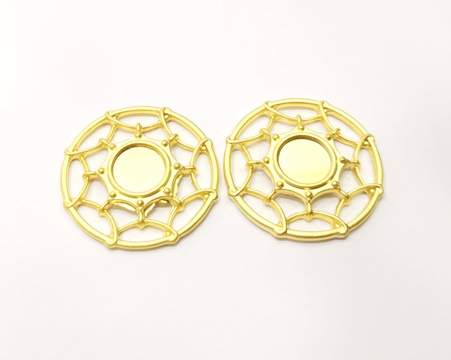 2 Gold Charms Gold Plated Charms  (31mm)  G17339