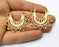2 Gold Charms Gold Plated Charms  (42x36mm)  G17353