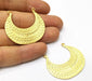 2 Gold Charms Gold Plated Charms  (40x35mm)  G17354