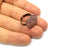 Copper Ring Blank Setting Hammered Cabochon Base Ring Backs Mounting Adjustable Ring Base Bezel (20mm) Antique Copper Plated G17357