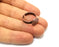 Copper Ring Blank Setting Hammered Cabochon Base Ring Backs Mounting Adjustable Ring Base Bezel (12mm) Antique Copper Plated G17365