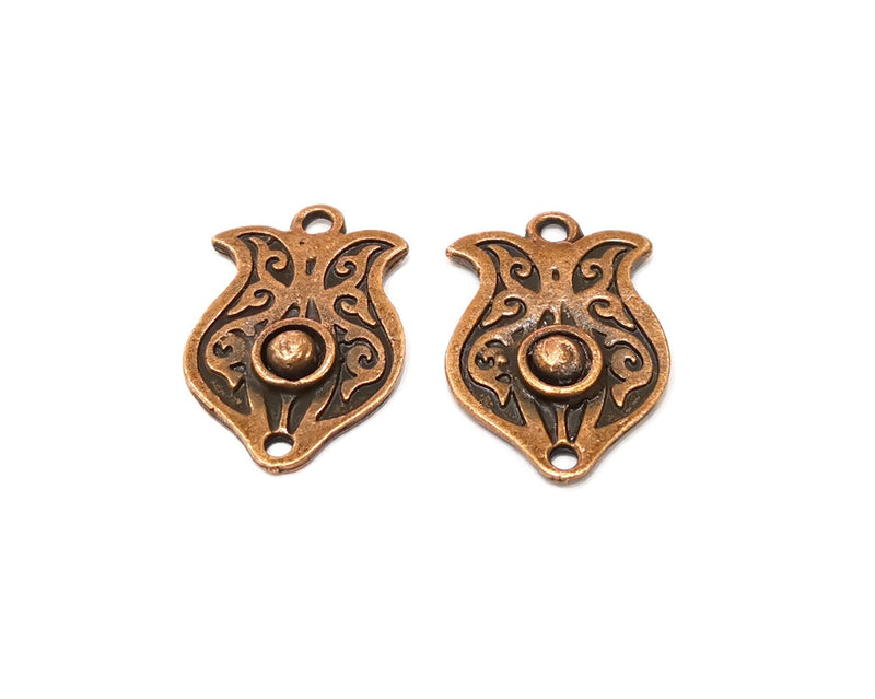 2 Copper Charm Antique Copper Charm (32x22mm) G17368