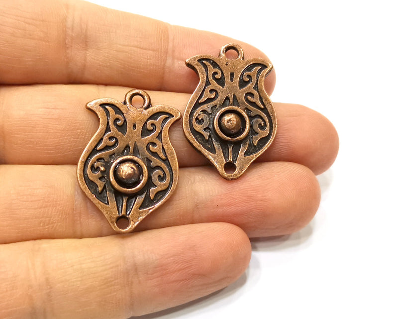 2 Copper Charm Antique Copper Charm (32x22mm) G17368