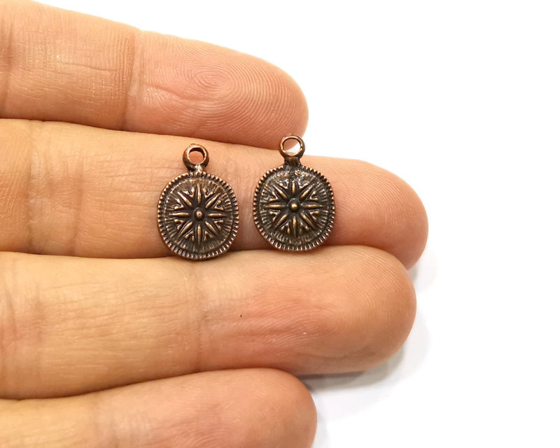 10 Copper Charm Antique Copper Charm (16x11mm) G17371