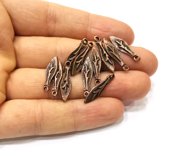 20 Copper Charm Antique Copper Charm (22x6mm) G17373