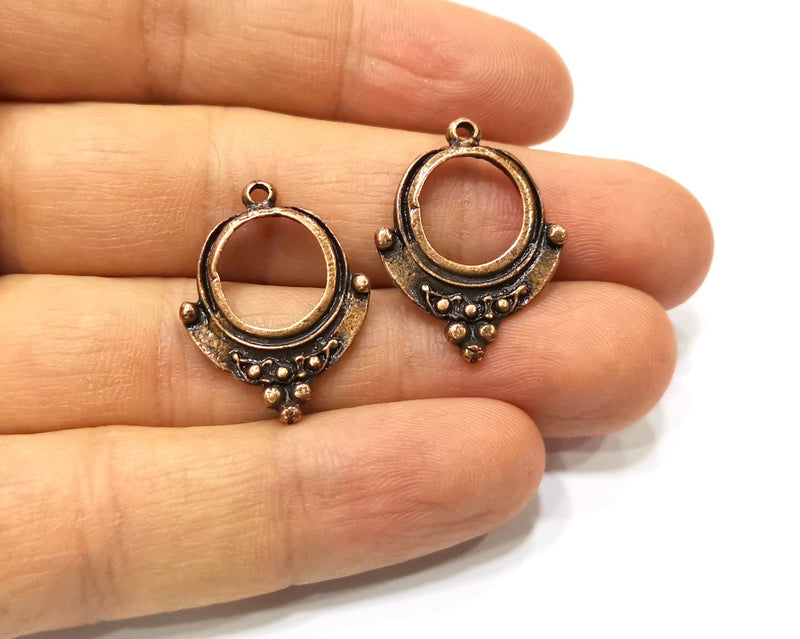 6 Copper Charm Antique Copper Charm (26x20mm) G17376