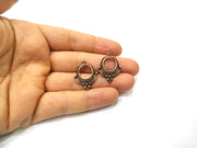6 Copper Charm Antique Copper Charm (26x20mm) G17376