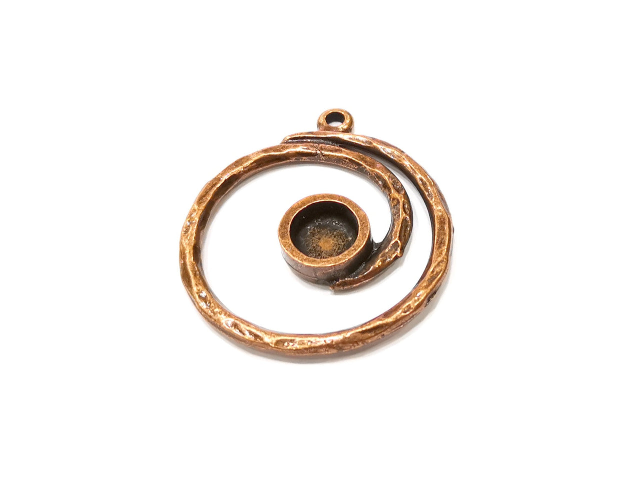 Copper Charm Blank Antique Copper Charm (36mm) G17377