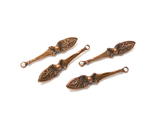 4 Copper Charm Antique Copper Charm (37x7mm) G17381
