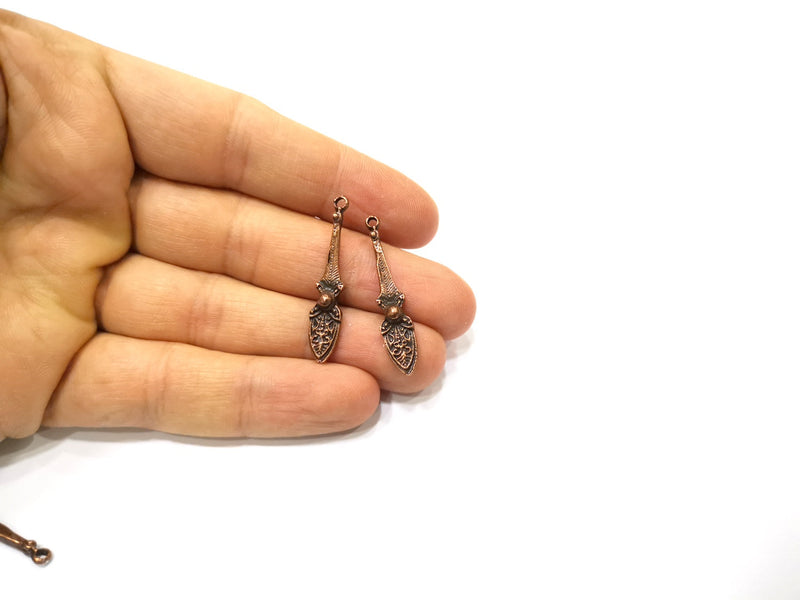 4 Copper Charm Antique Copper Charm (37x7mm) G17381