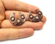 2 Copper Charm Antique Copper Charm (29x25mm) G17387