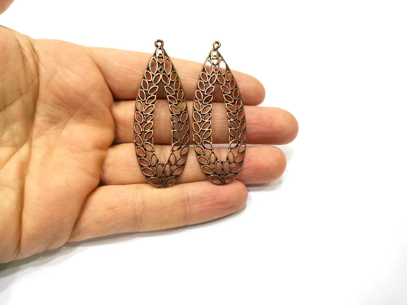 2 Copper Charm Antique Copper Charm (64x23mm) G17394