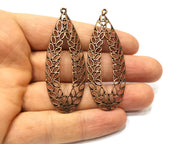 2 Copper Charm Antique Copper Charm (64x23mm) G17394