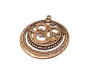 2 Copper Charm Antique Copper Charm (47x41mm) G17396